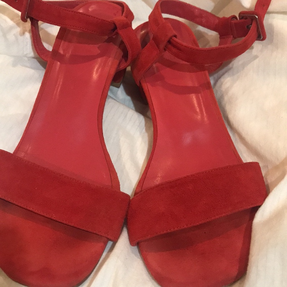 Maryam Nassir Zadeh Red suede Sandal Size 37.5 - Picture 2 of 7